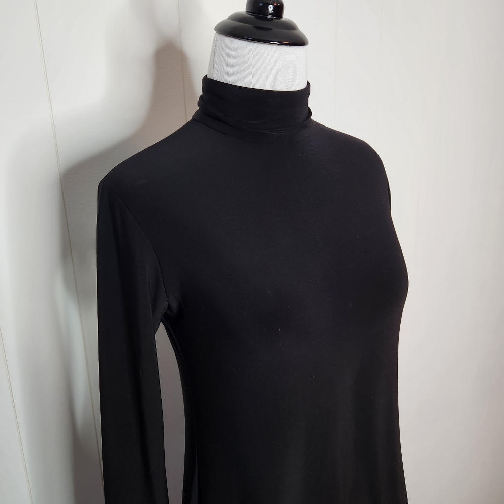 Norma Kamali Black Long Sleeve Turtleneck Dress Size XS/34 - Picture 4 of 7